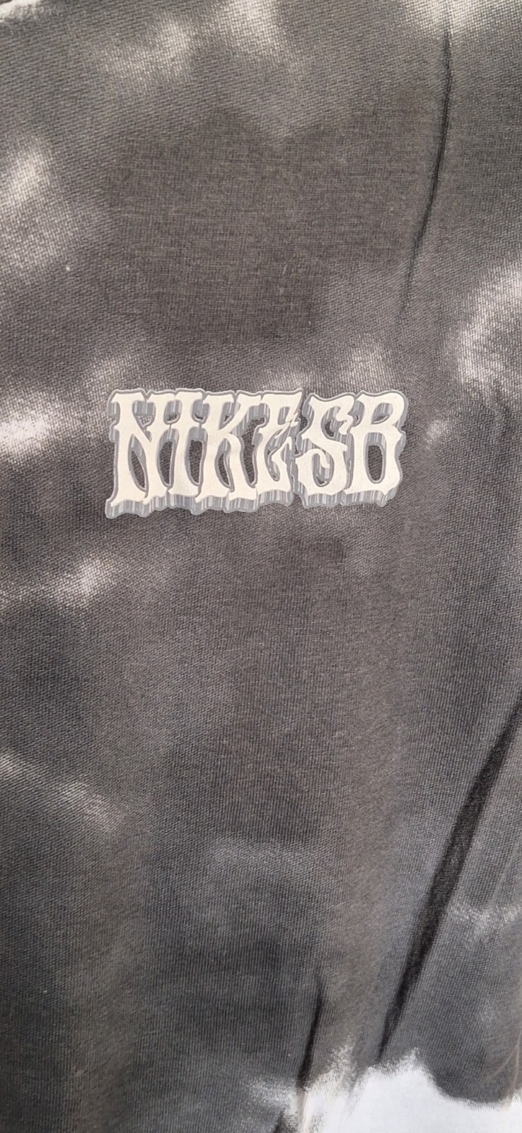 Rare NIKE SB Skateboard Black & White Tie Dye Double-Sided T-Shirt 2XL Hard Find
