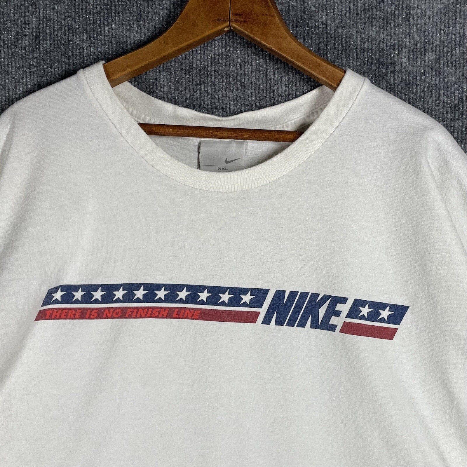 VINTAGE Y2K Nike There is No Finish Line T Shirt XXL Running 90s Long Sleeve