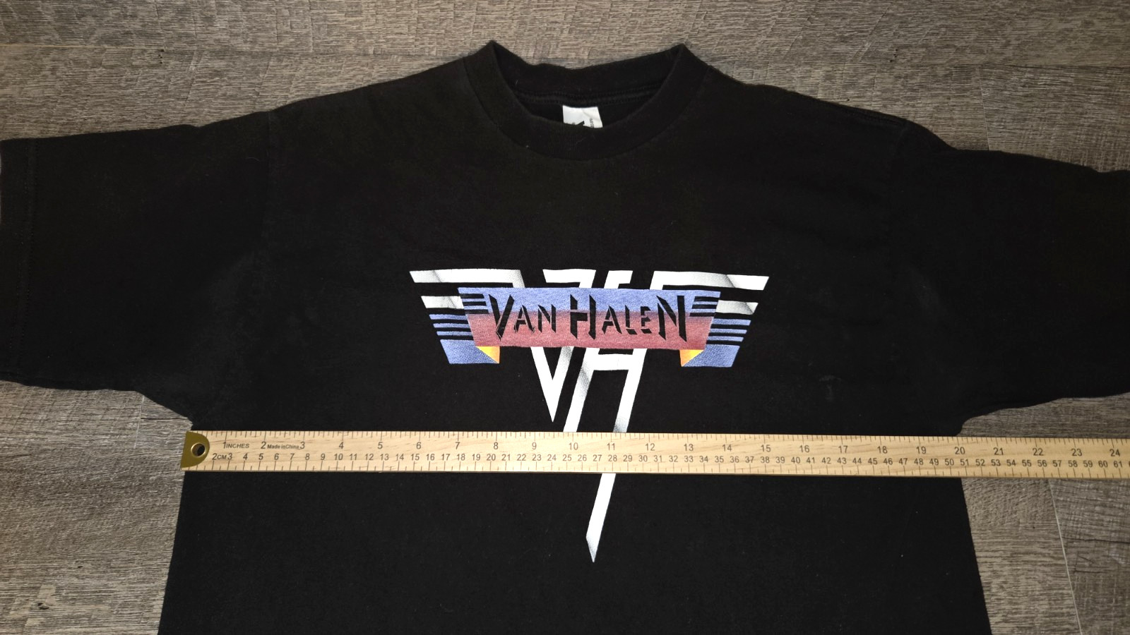 Van Halen Graphic Print Logo Black T-Shirt by Suna Platinum Men&rsquo;s Size Large