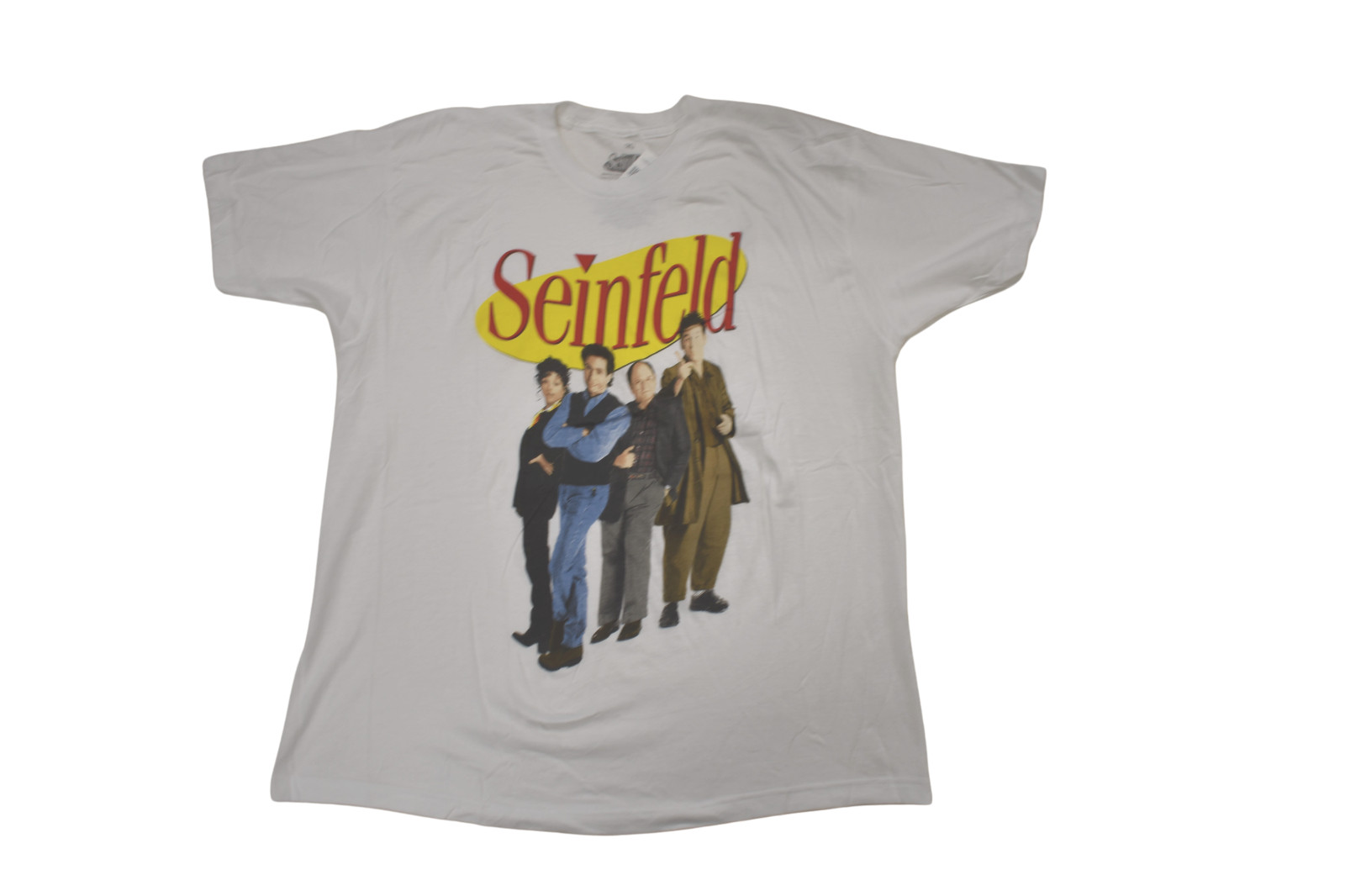 Seinfeld Mens Jerry, Kramer, Elaine, George White Tee Shirt New XL, 3XL