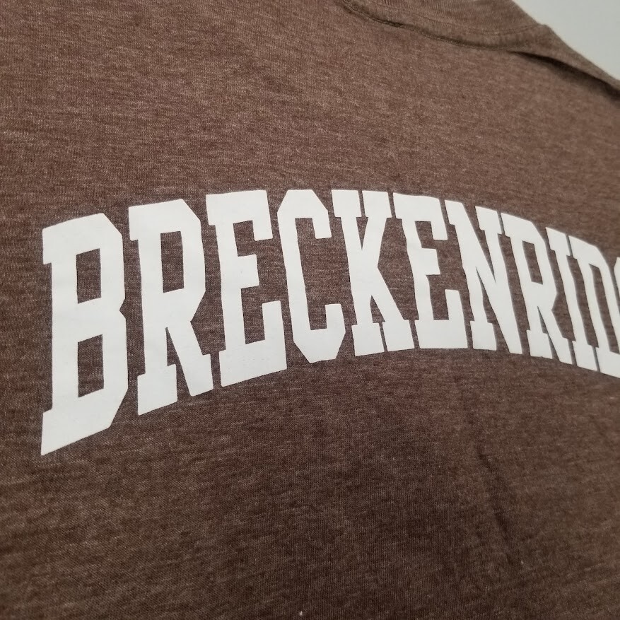 Breckenridge Colorado Ski Resort Mountain T Shirt Men S Rasta Trefoil Logo Vtg