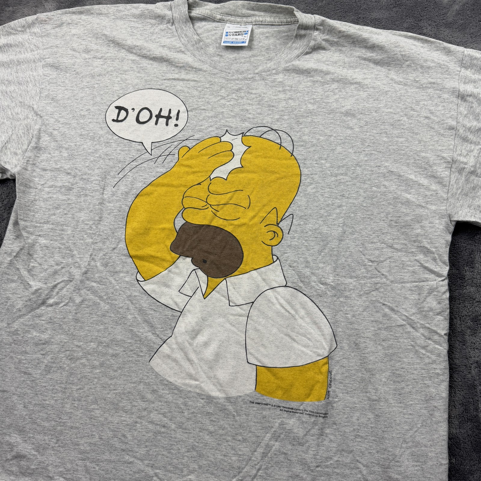 VTG Simpsons Homer Simpson Shirt Mens XL DOH Matt Groening 90s Single Stitch USA