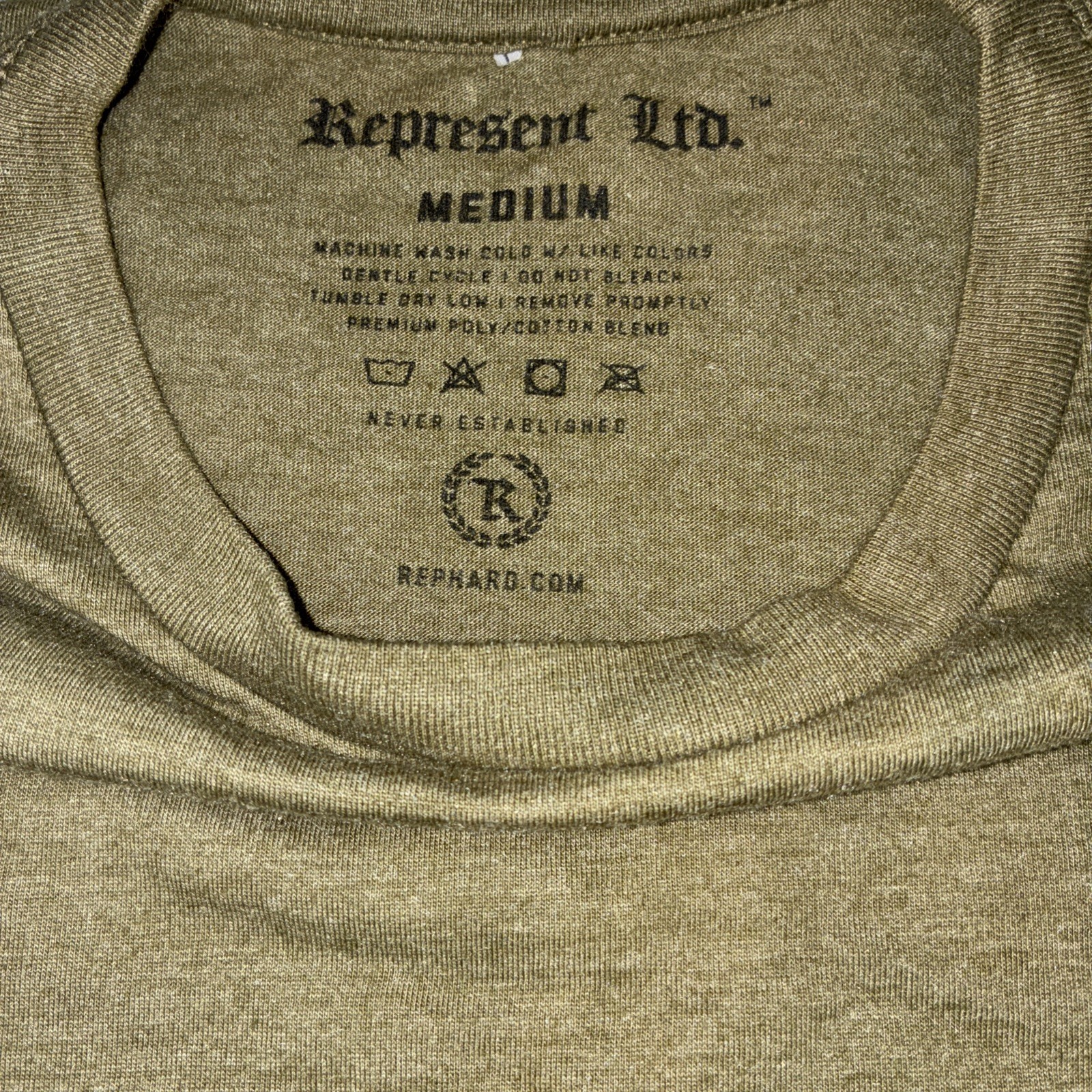 Represent The Real Green Nate Diaz Double Printed T shirt Tee Mens Size M