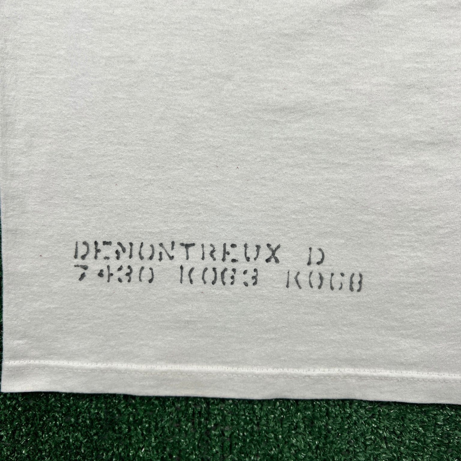 True Vintage US Naval Academy Stenciled Tag Navy Ringer T-Shirt M White 80s