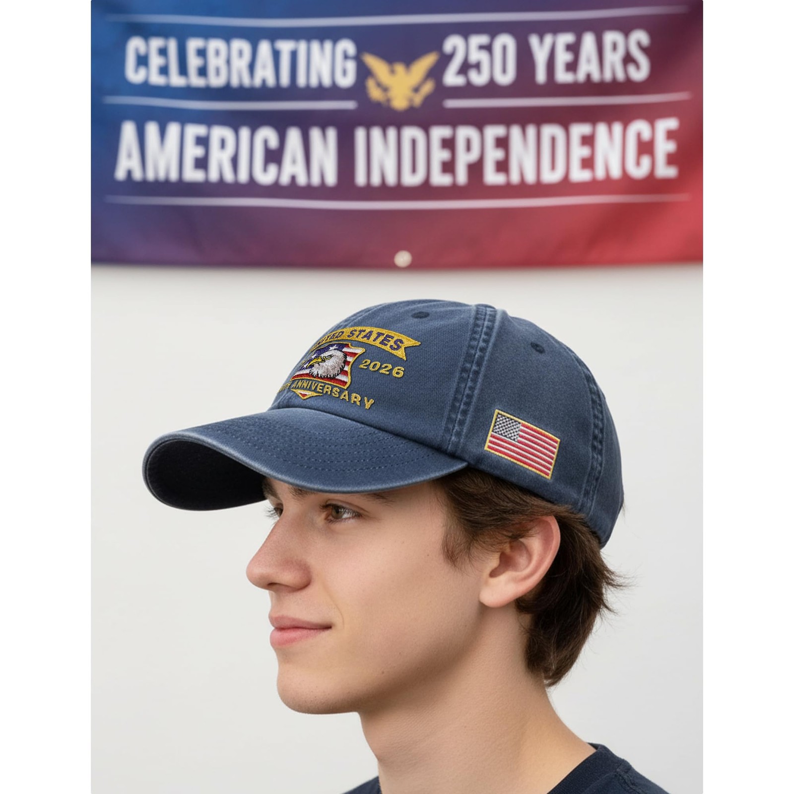 250 Anniversary USA Hat,United States of America 250th Anniversary Cap,US Pat…