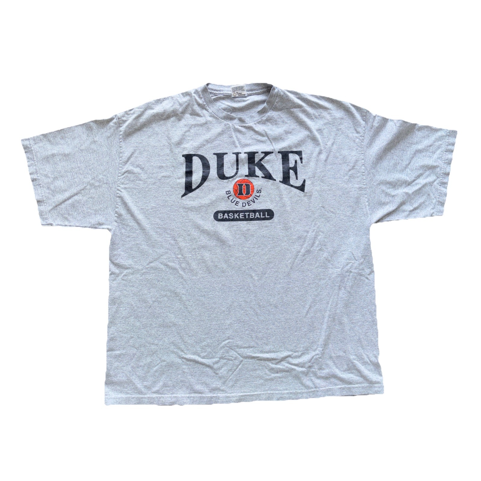Vintage 90s Duke Blue Devils Basketball T Shirt Cotton Exchange USA Made 3XL