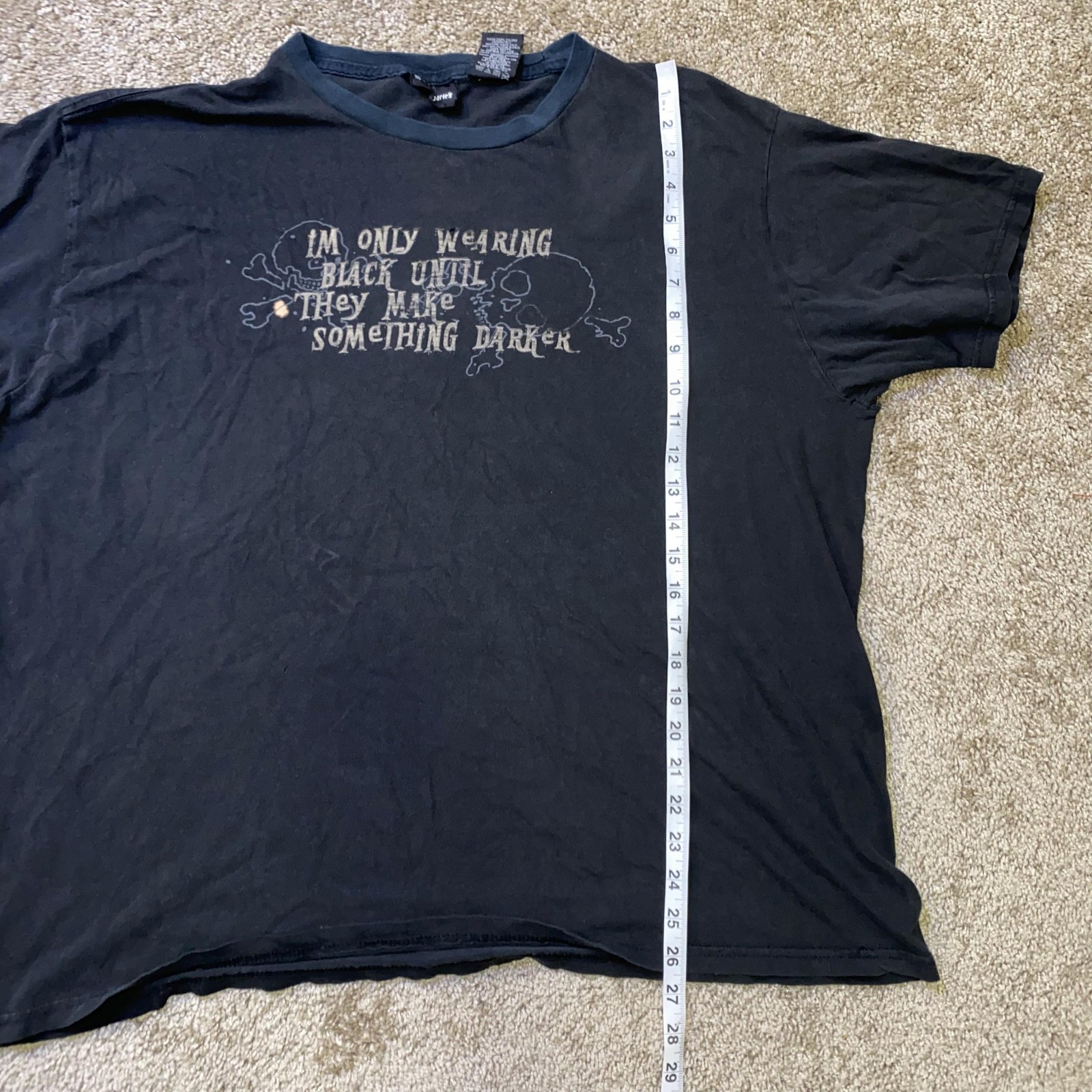 No Boundaries Shirt Mens XL Black Im Only Wearing Black Skull Graphic Tee