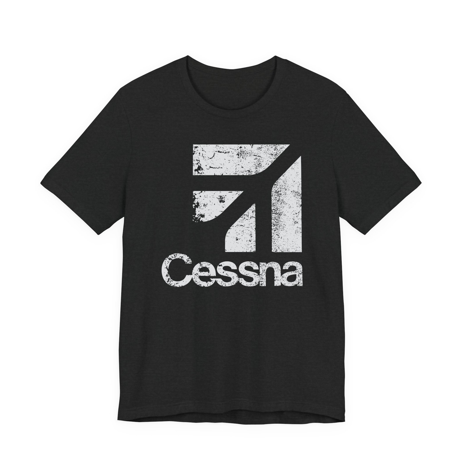 Faded Cessna Aircraft Logo T-Shirt Aviation Pilot Flying Graphic Airplane