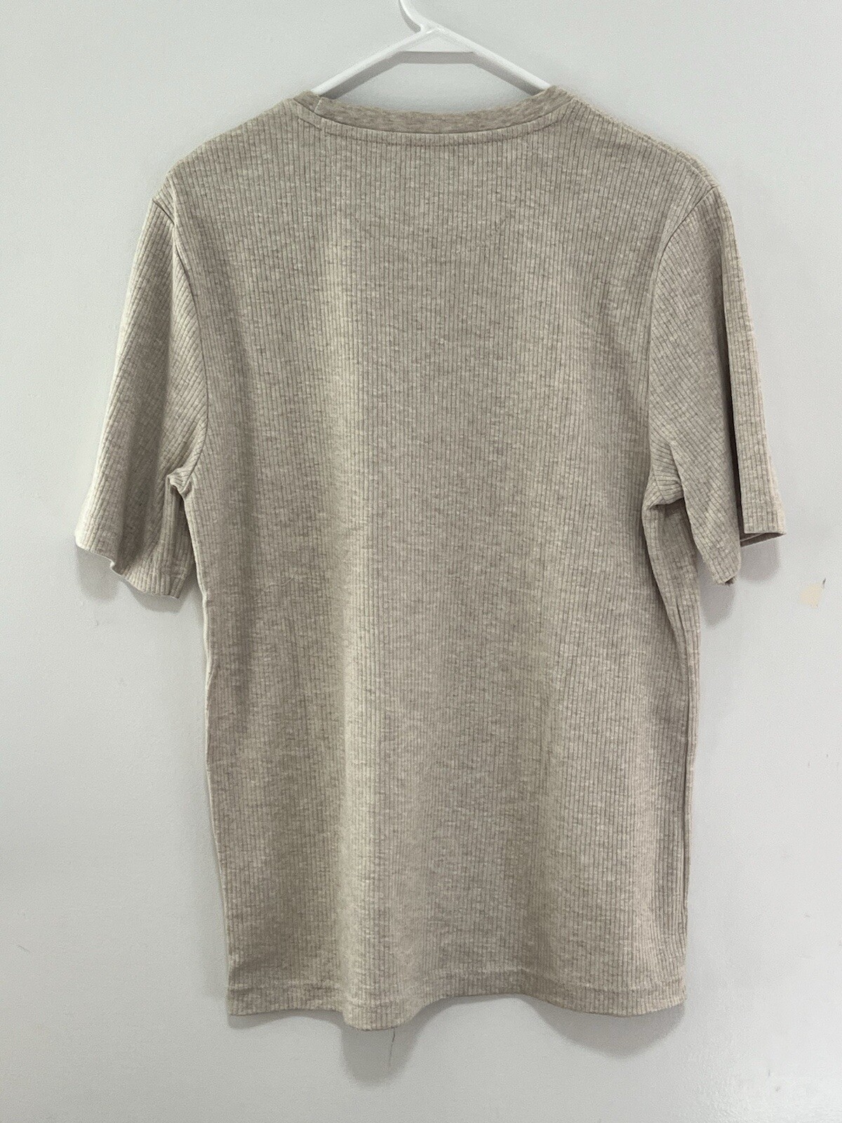 Croft & Barrow Men’s Short Sleeve Crew Neck Knit T-Shirt – Oat Heather – Medium