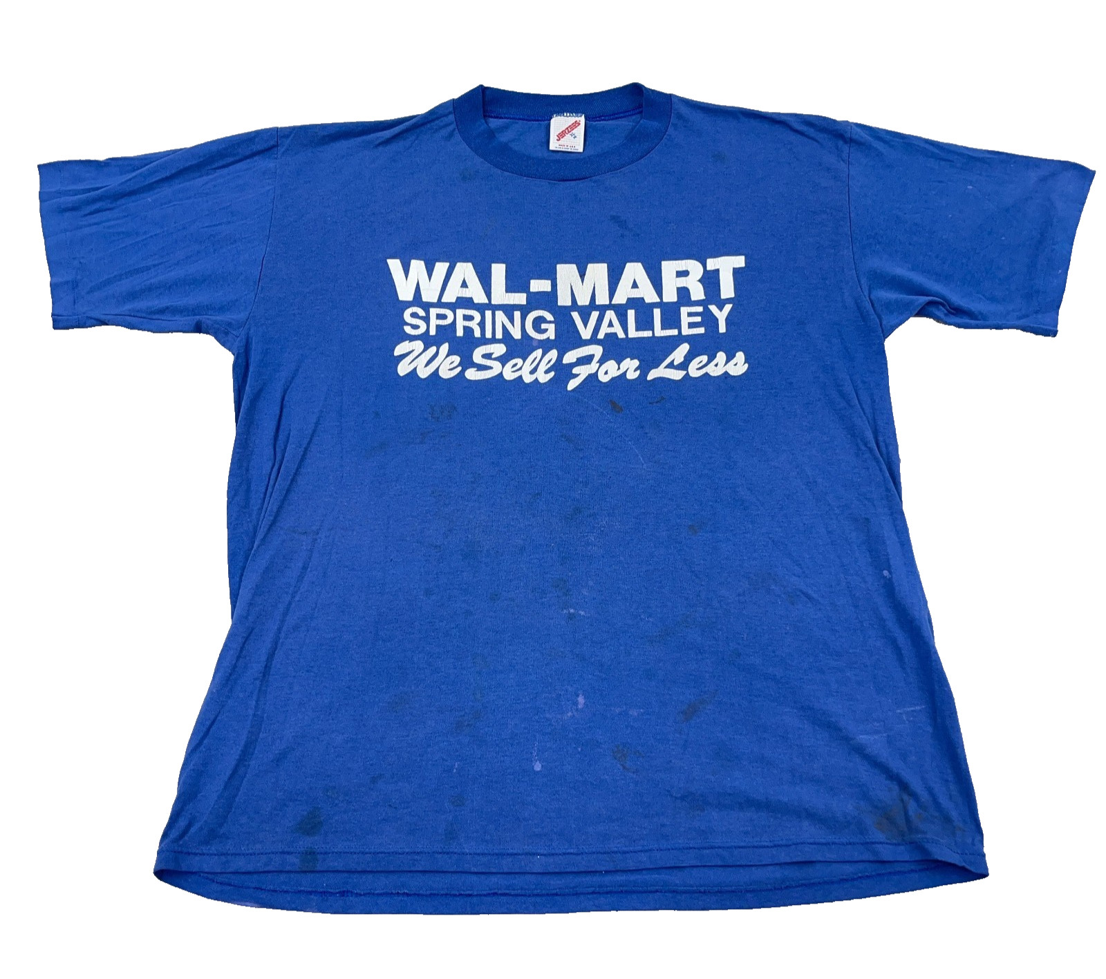 Vintage Walmart Shirt Men XL Blue 90s Y2K Single Stitch USA Grunge Thrashed Worn