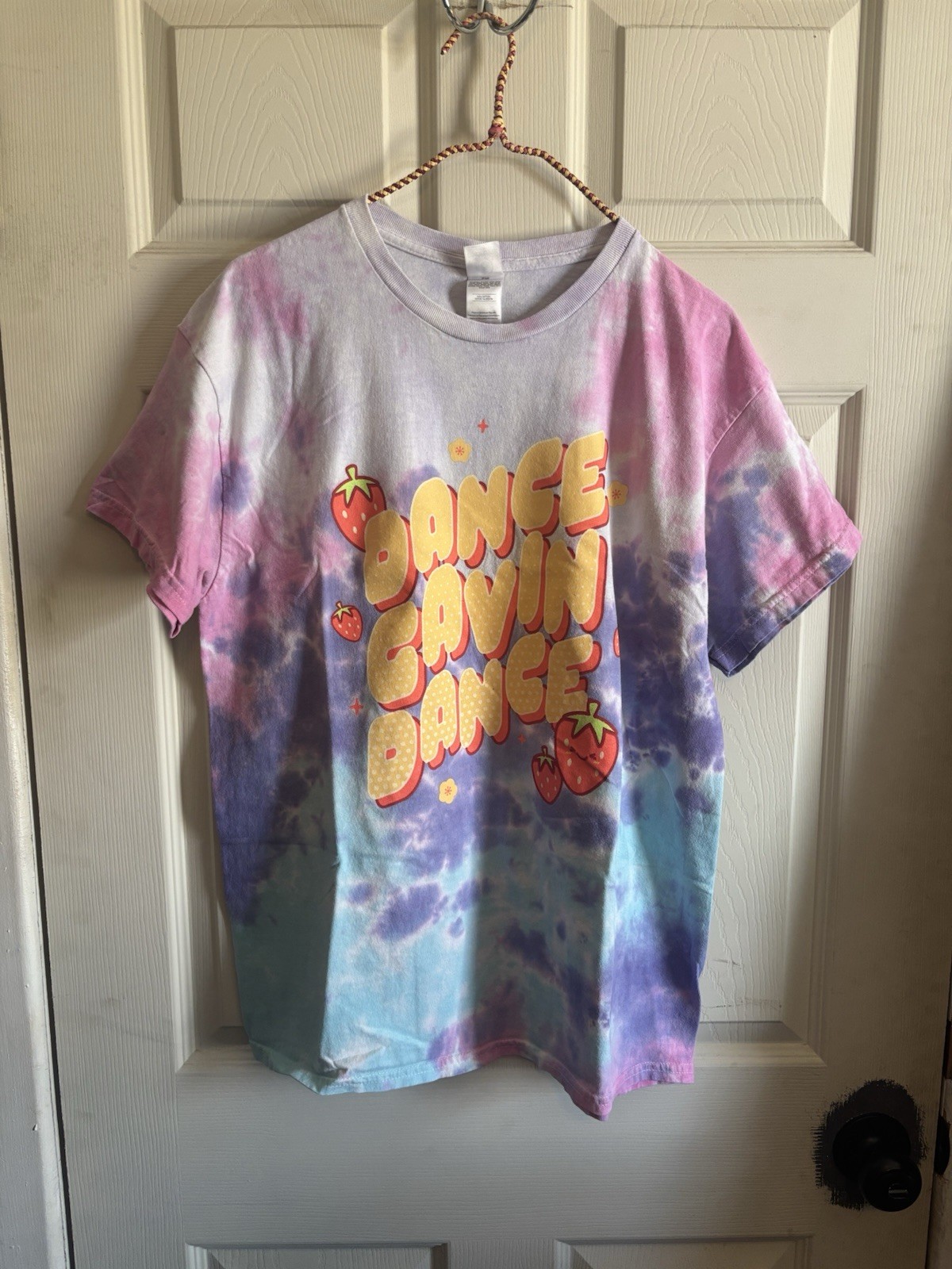 Dance Gavin Dance Men&rsquo;s Large Purple Tie-Dye Cotton Shirt