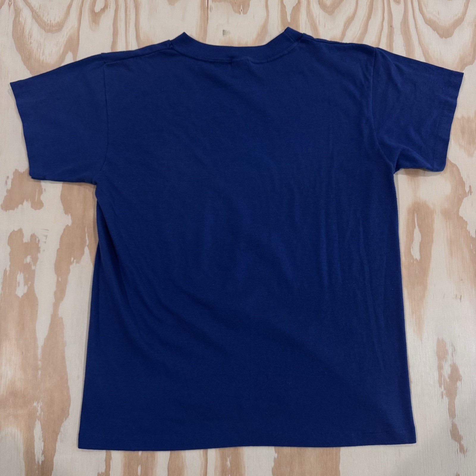 Vintage 1980s Brigham Young University T Shirt BYU Swimming Blue Mens Medium