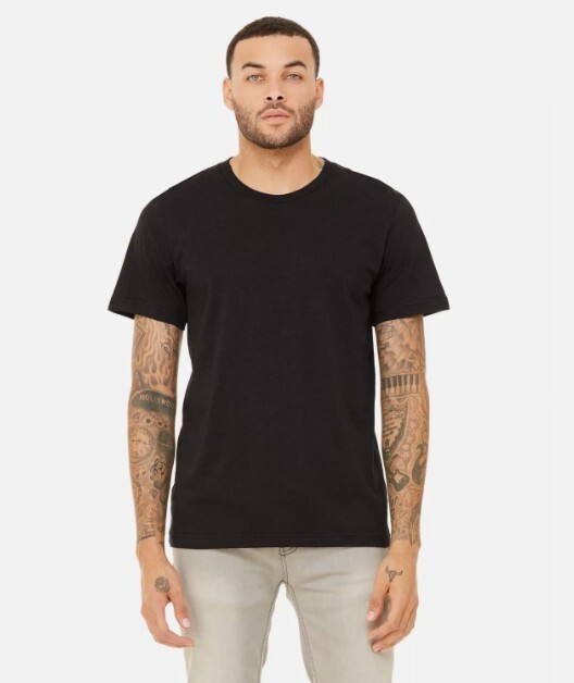 Bella + Canvas Unisex Short-Sleeve Cotton Jersey XL Black T-Shirt 3001C