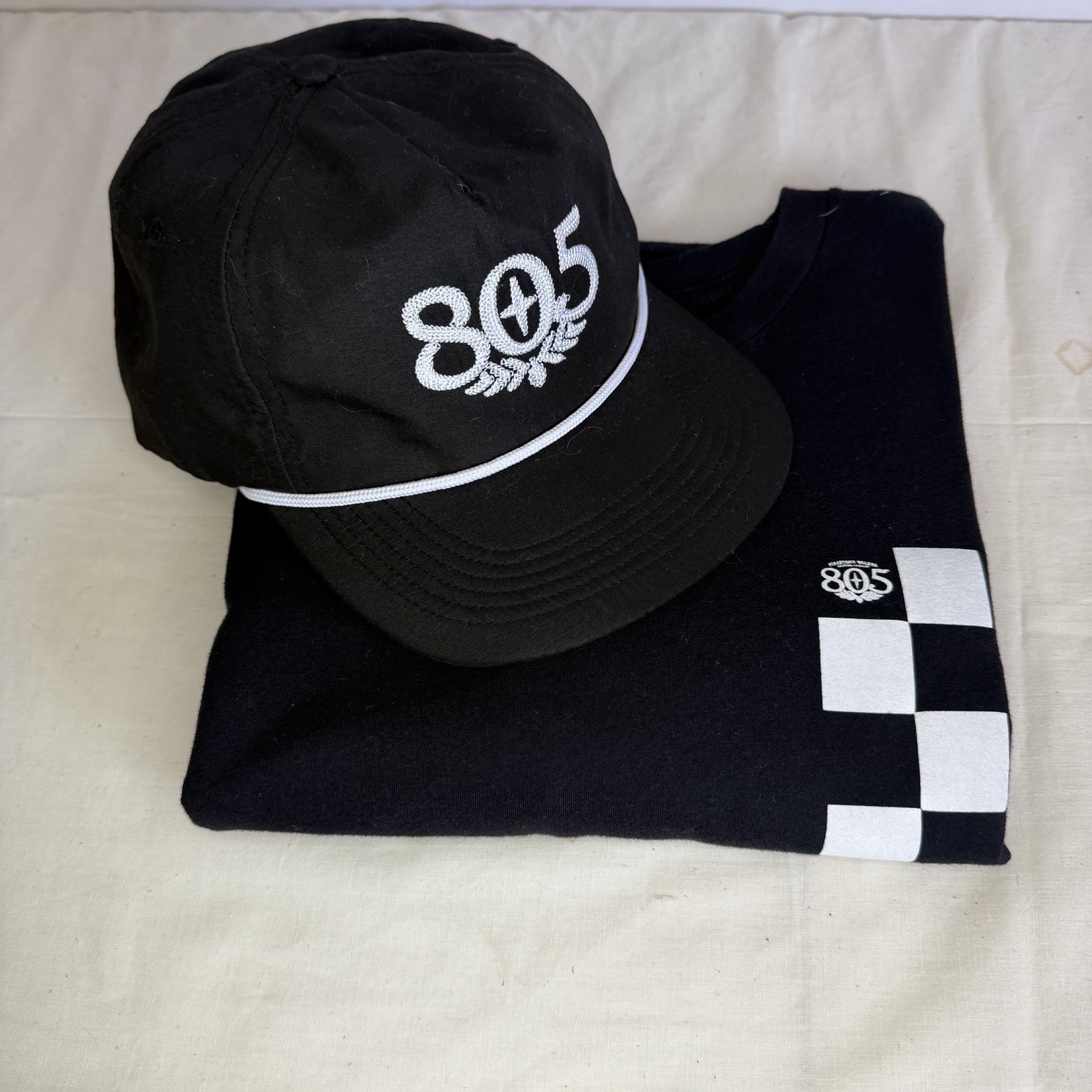 Fasthouse 805 Beer Black Mens XL Cotton Graphic Tee & Trucker Hat Brewery Set