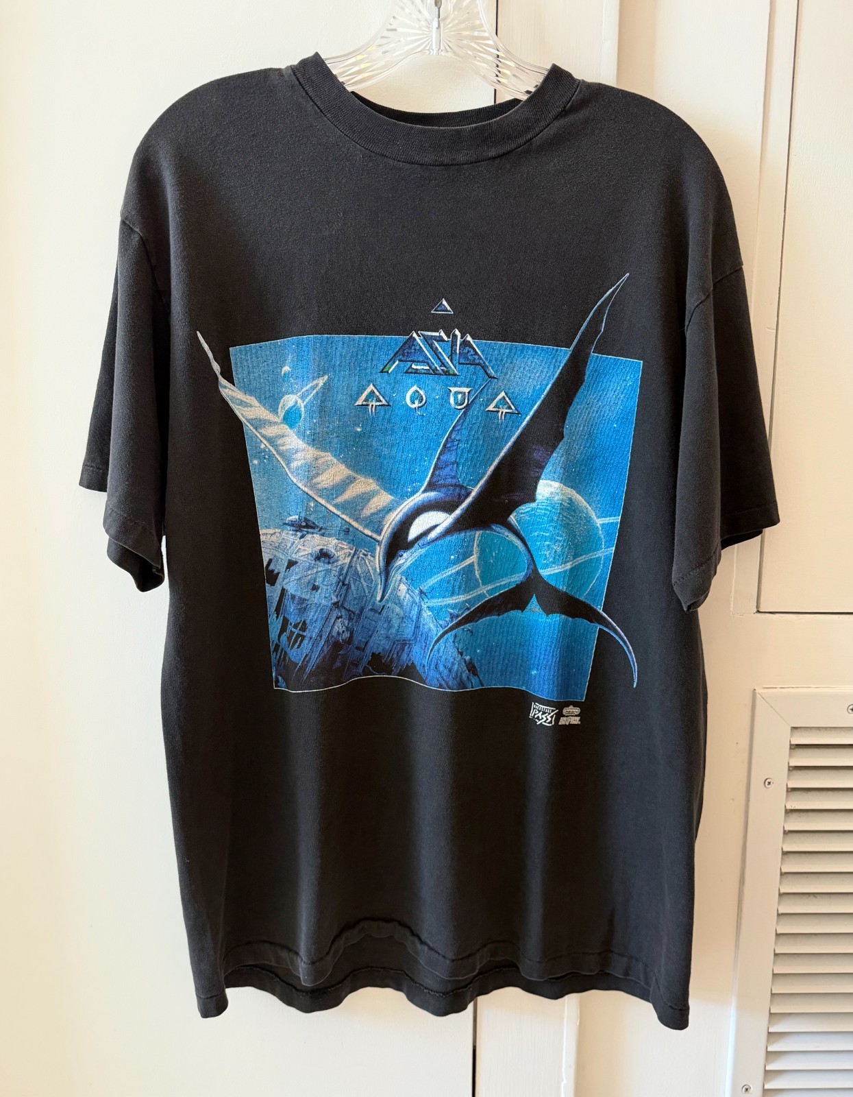 Vintage Asia T Shirt Aqua World Tour 1992 1993 Large Black Single Stitch RARE