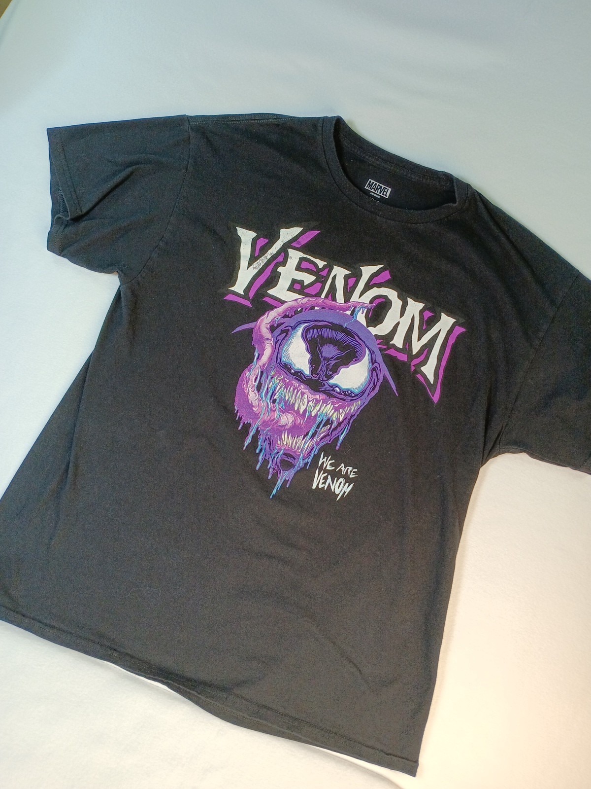 Marvel Venom We Are Venom Black Graphic T-Shirt Mens Large Cotton