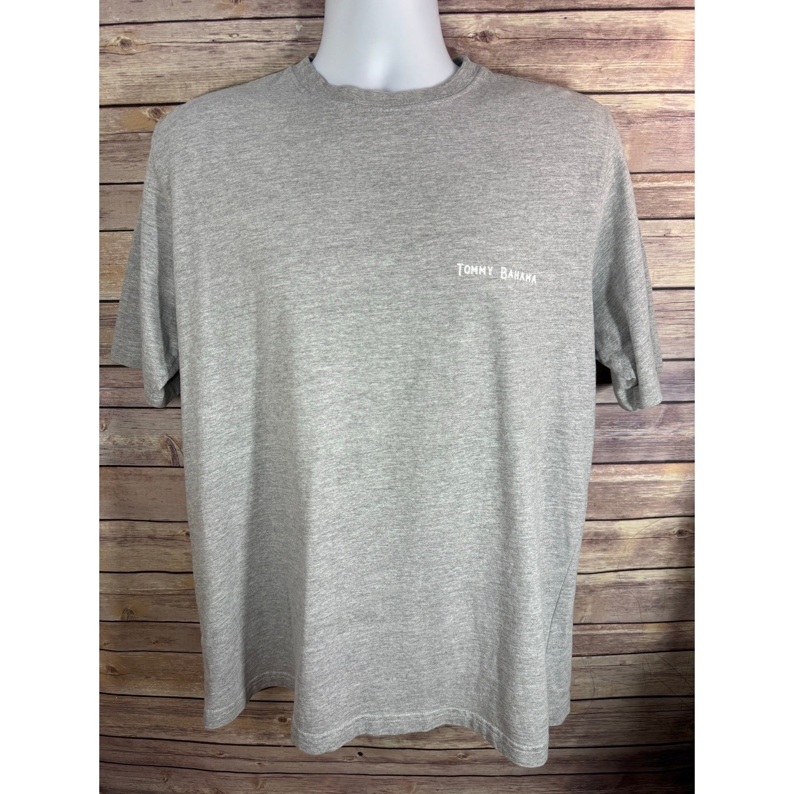 Tommy Bahama Pin Up Grill Graphic Shirt Mens Size Medium Gray