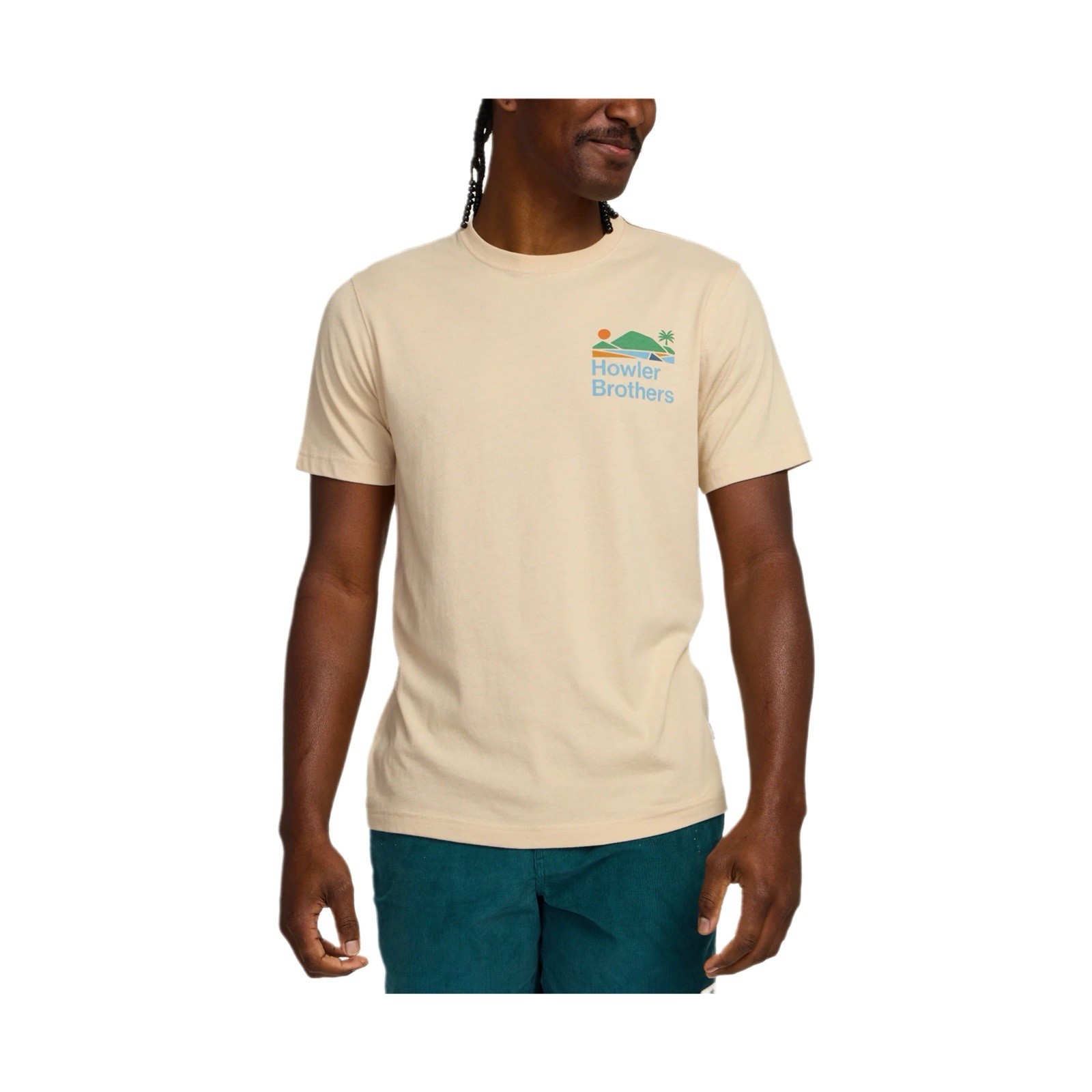 Howler Brothers T Shirt Men’s Medium Bahía de Howler Tee Sand Heather NWOT