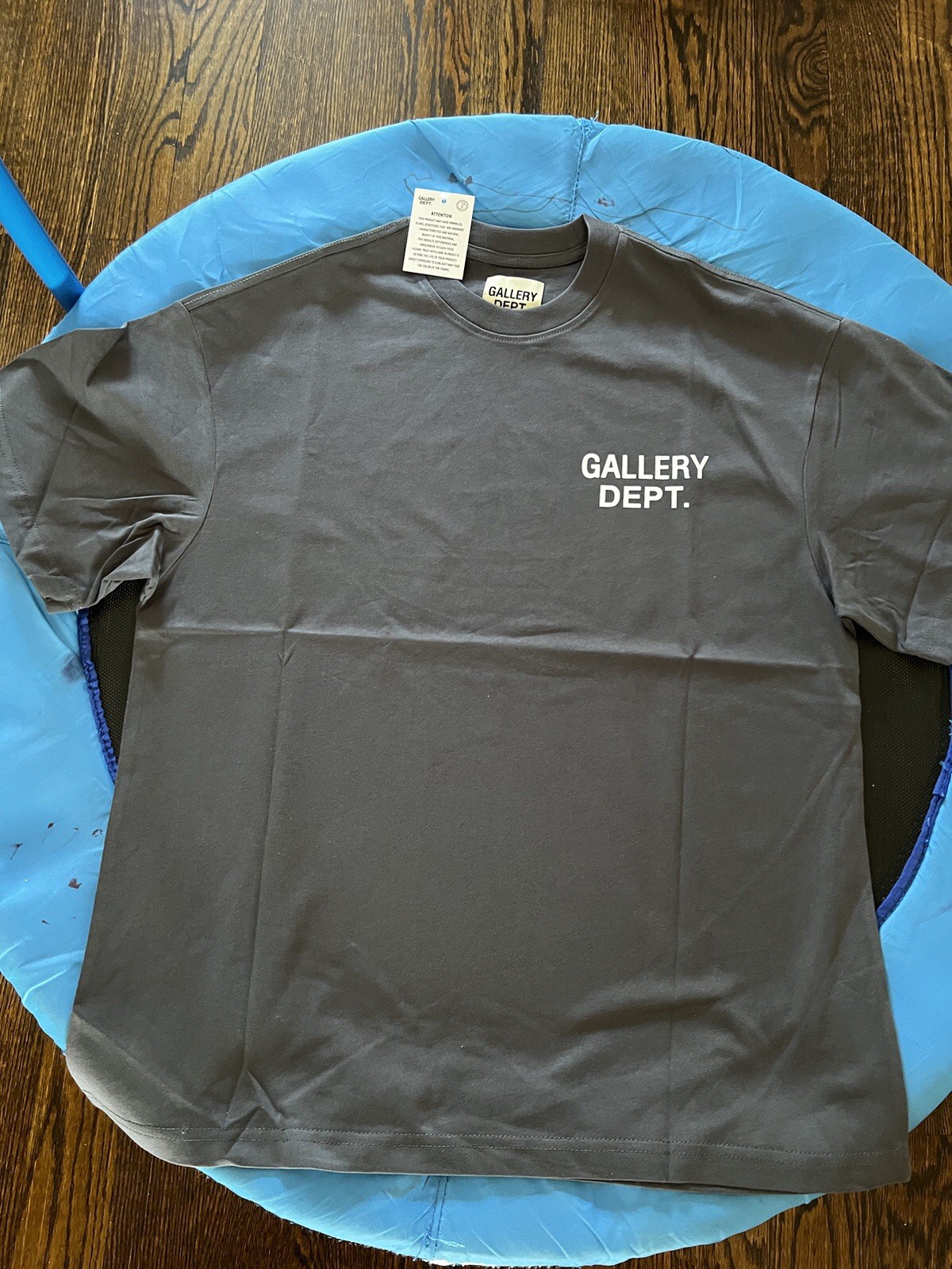 Gallery Dept Short Sleeves Oversized Tshirt Color Dark Gray Size Medium