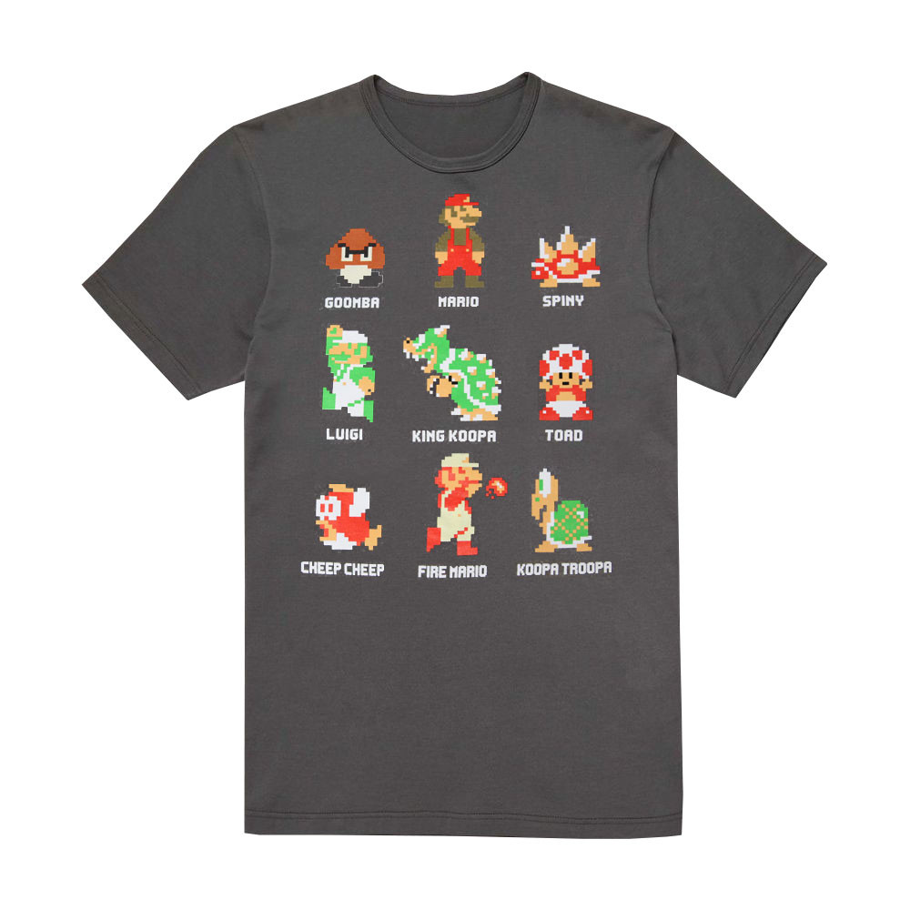 Super Mario Bros Pixel Characters Shirt
