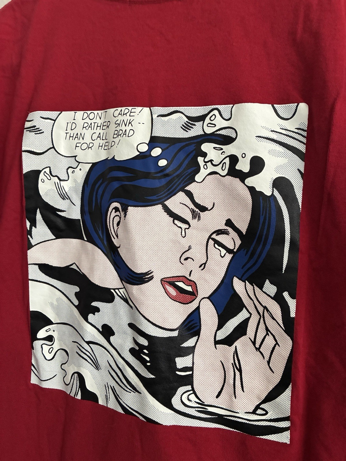 Vintage Roy Lichtenstein Uniqlo I Don’t Care I’d Rather Sink T-shirtSize L