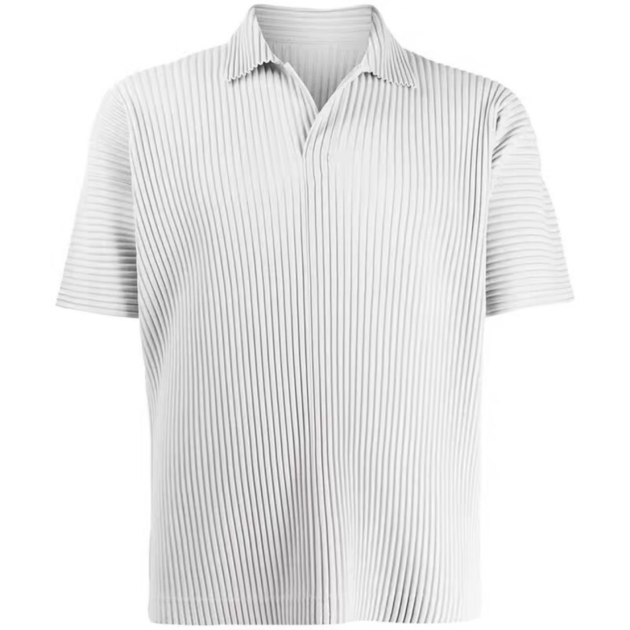 HOMME PLISSE ISSEY MIYAKE Pleats Casual T-Shirt Gray Black Size 1.2.3.4