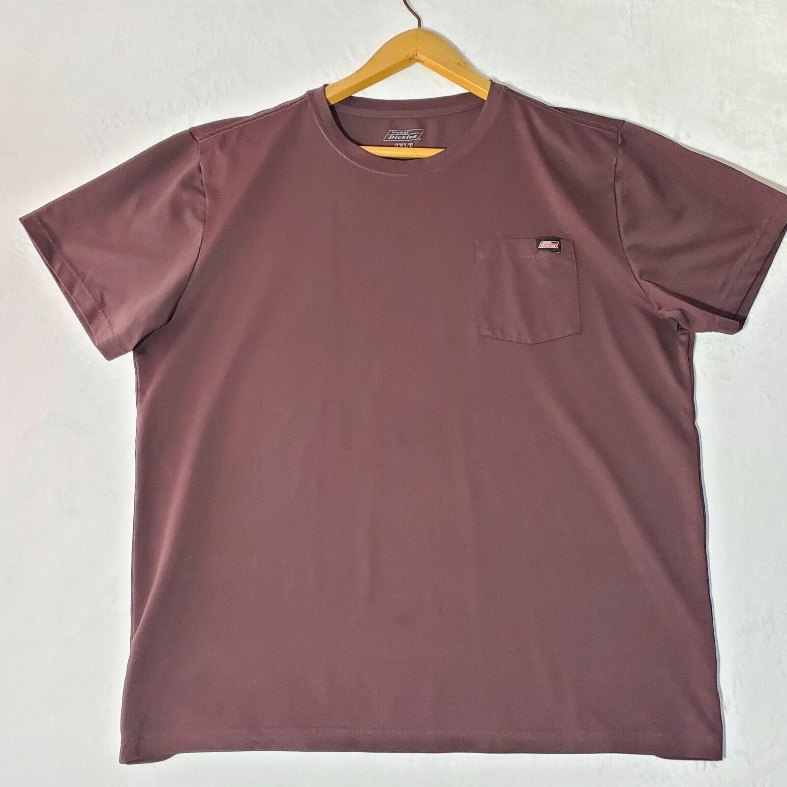 Genuine Dickies T-Shirt Men&rsquo;s 2XLT Brown Pocket Short Sleeve Work Tee