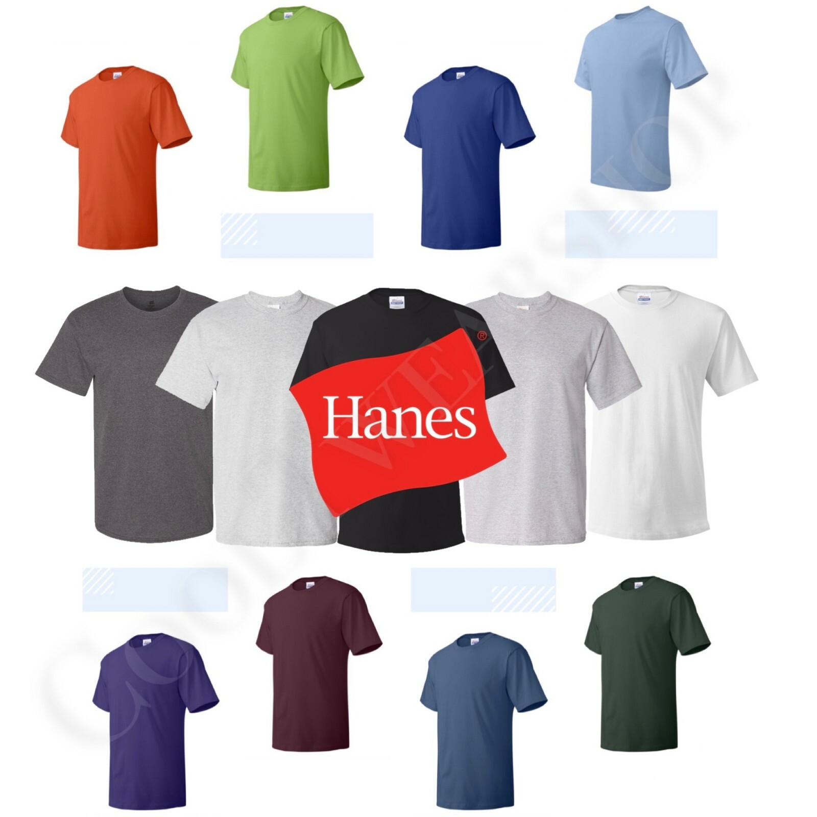 Hanes Essential-T Men&rsquo;s Plain Crewneck Short Sleeves T-Shirt 5280