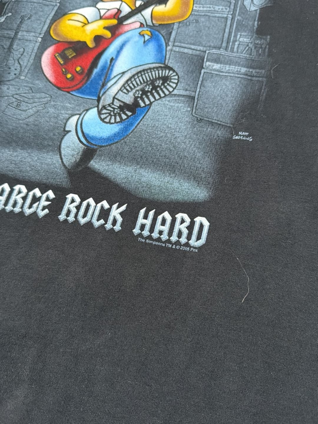Vintage 2005 The Simpsons Homer Live Large Rock Hard T-Shirt Size XL
