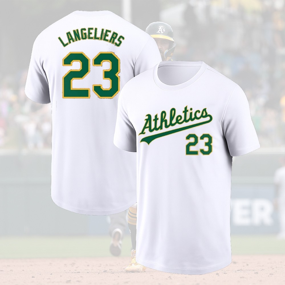 HOT! Shea Langeliers #23 A.thle.tics Team 2026 Name and Number Gift For Fan