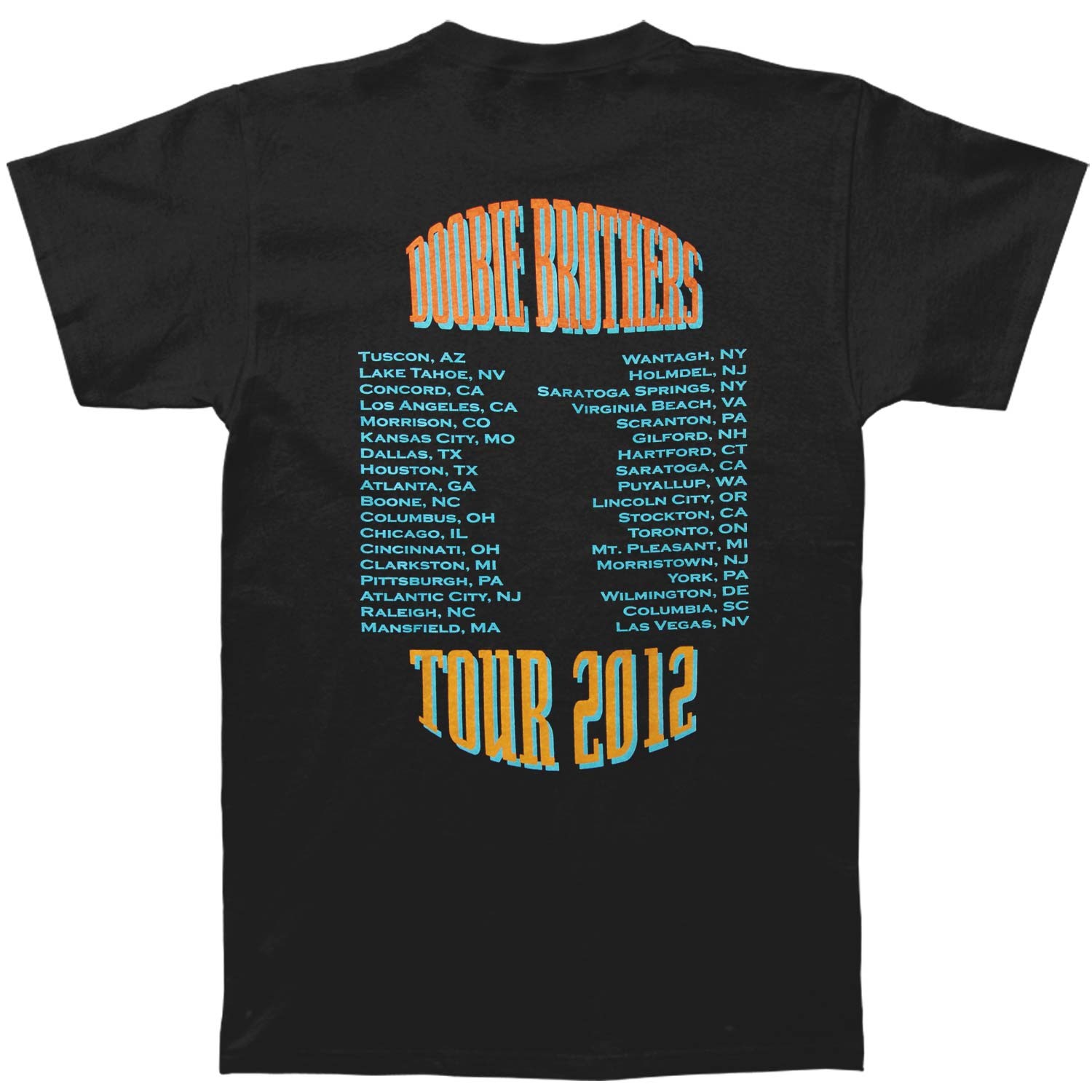 Men&rsquo;s Doobie Brothers Wings 2012 Tour Tuscon Las Vegas T-shirt Medium Black
