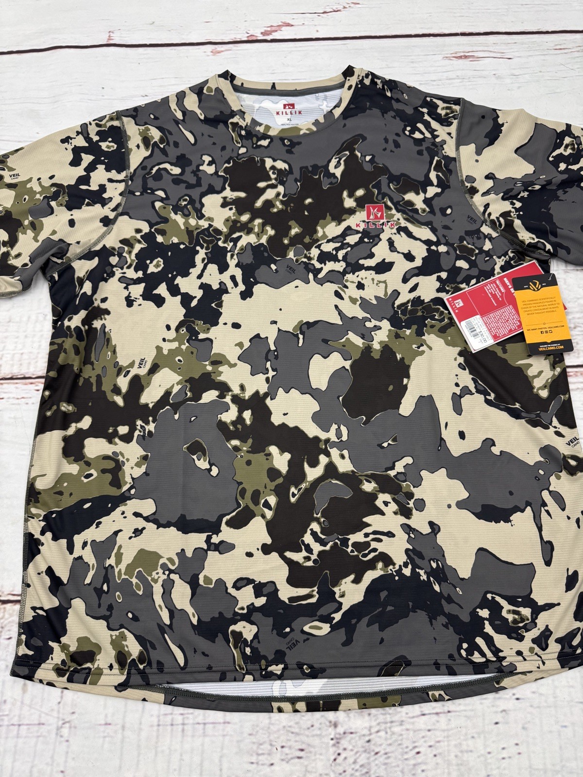 Killik Shirt Mens XL Camouflage Camo Short Sleeve Hunting fishing Outdoors new
