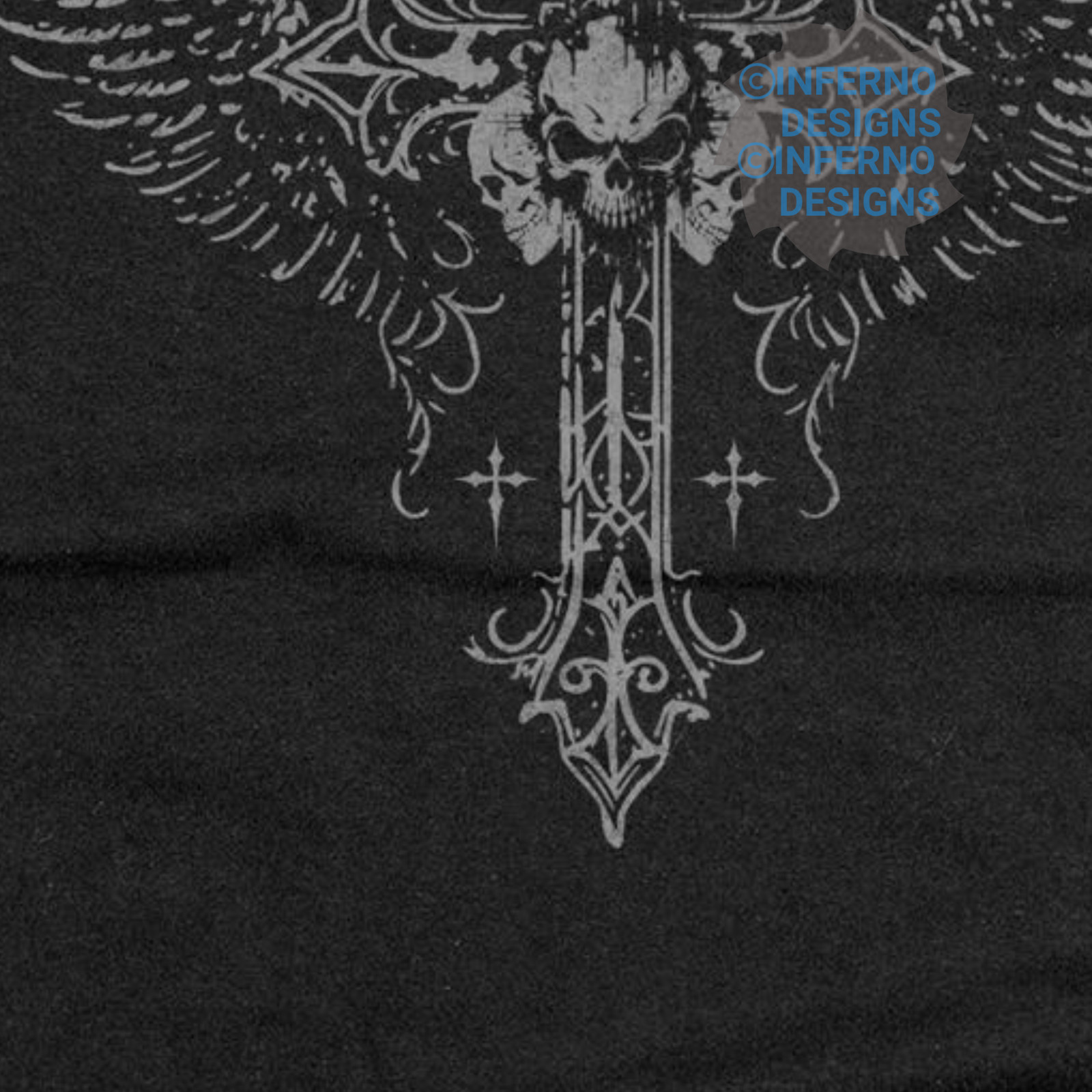 Y2K Grunge Skull Cross Tshirt, Gothic Cross, Alternative clothing, Wings Y2K Tee
