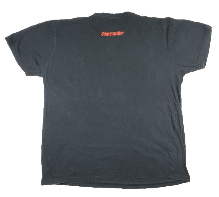 Jagermeister Liquor T Shirt Mens XXL Black And Red Short Sleeve Cotton Stag Logo