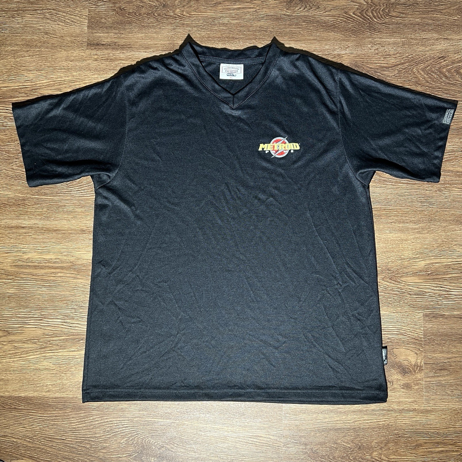 Vintage Y2K Metroid Prime Logo Nintendo GameCube Promo T-Shirt Size XL