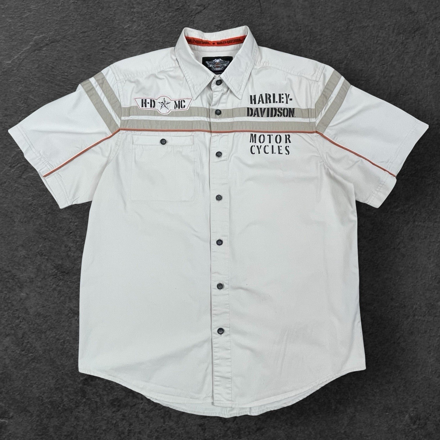 Harley-Davidson MotorClothes Shirt L, 48” Chest, 30” Length, 100% Cotton”