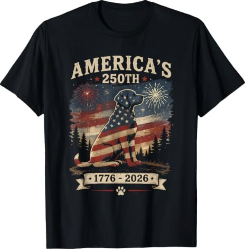 Labrador Retriever America&rsquo;s 250th Anniversary 1776 2026 T-Shirt