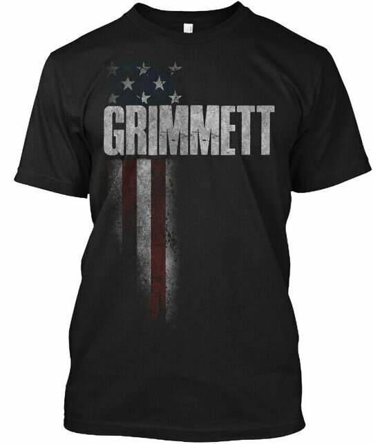 Machine washable Grimmett Family American Flag Hanes T-Shirt
