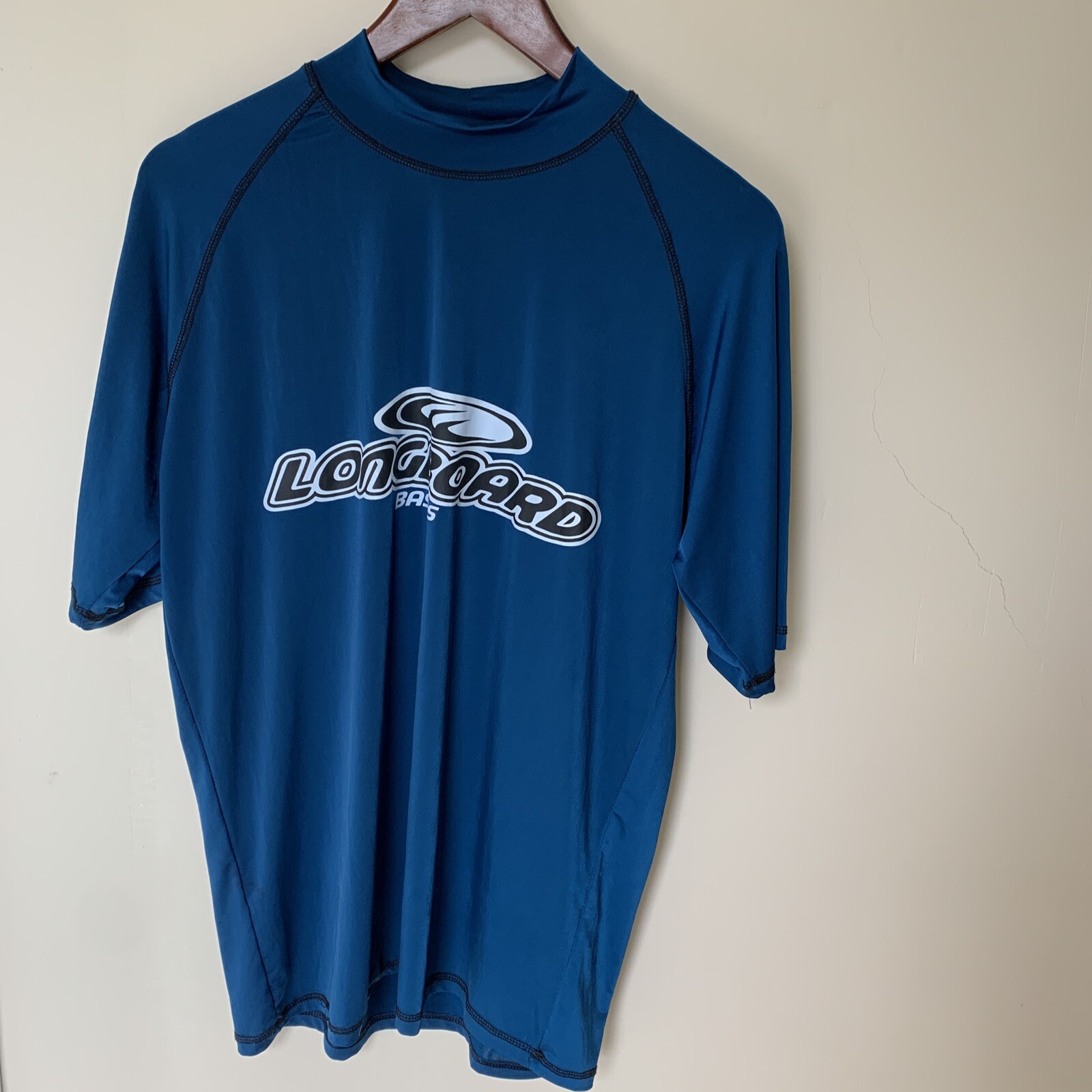Skateboard Blue Stretch Lightweight Mens T-shirt Longboard Basics Sz M