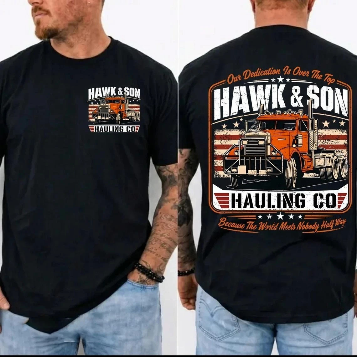 Over The Top Trucker Shirt, Hawk and Son T-Shirt All Size S-5XL For Fan PD1571