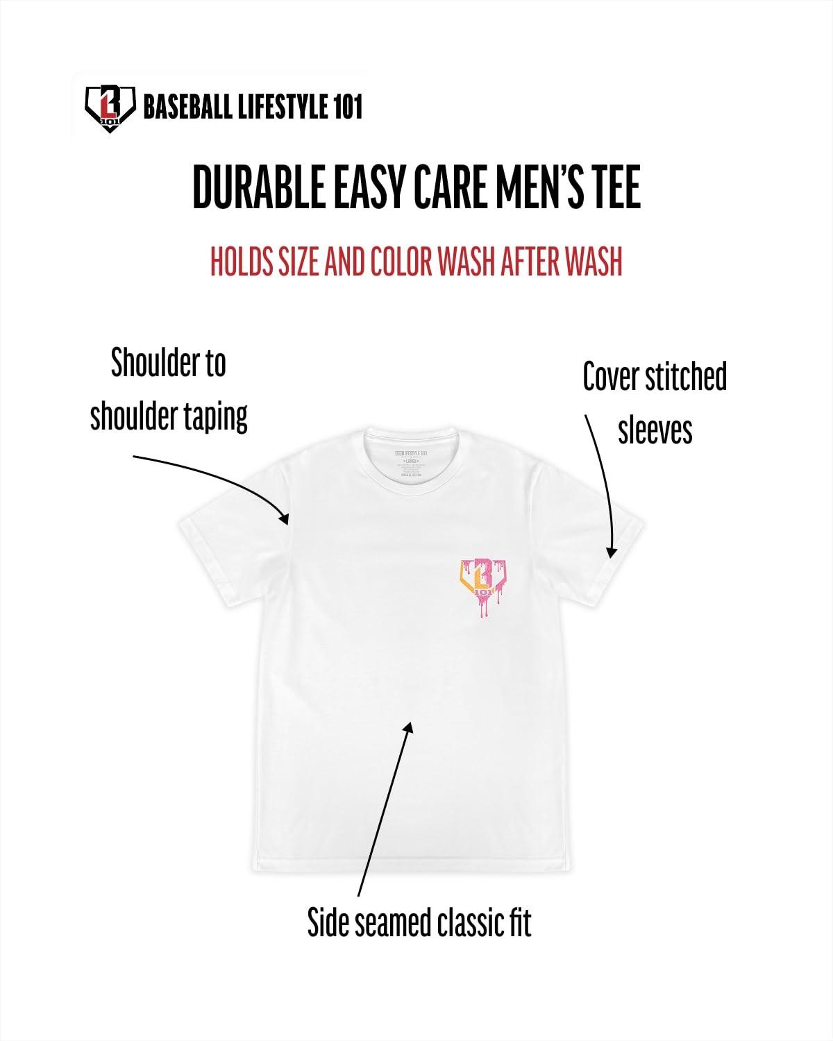 Ice Cream Tee – Strawberry, Soft 60/40 Blend, Breathable, Side-Seamed – Size M