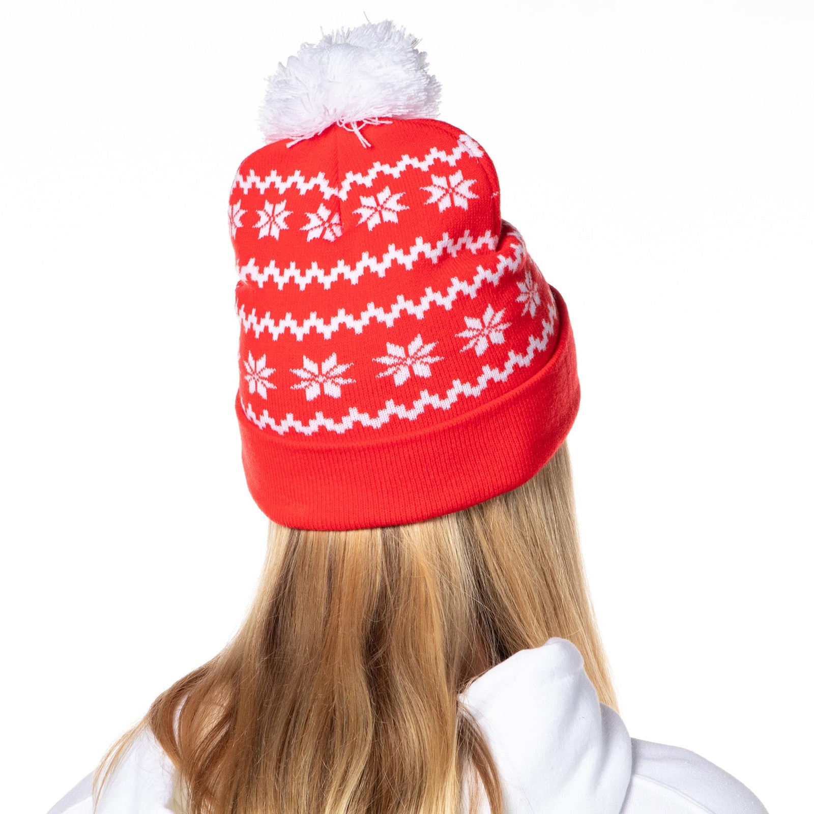 Home Alone Merry Christmas Fold Cuff Pom Adult Knit Beanie Red Winter Hat Cap
