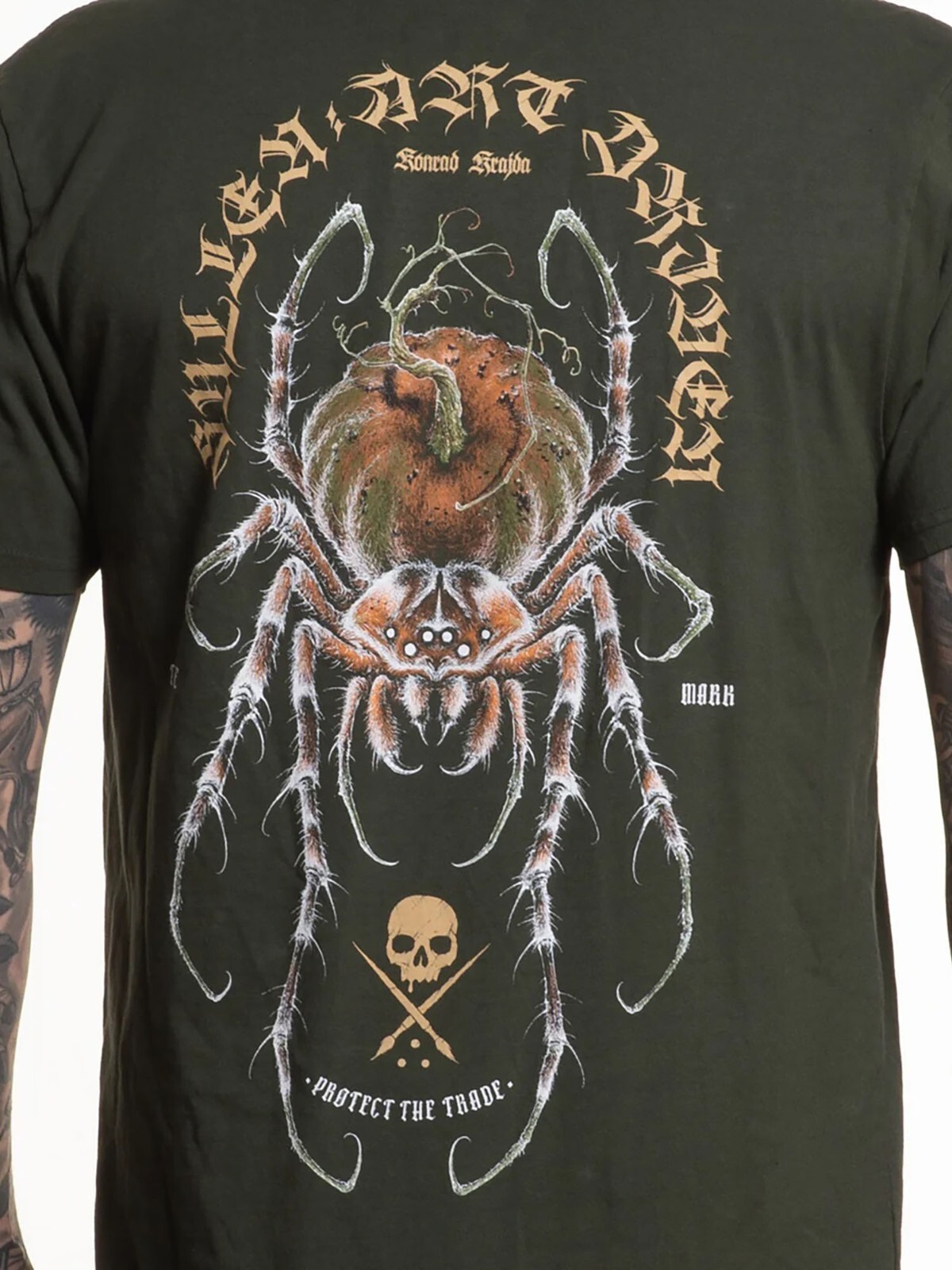 Sullen Men&rsquo;s Krajda Tarantula Short Sleeve Premium T-shirt Tattoo Spider Tee