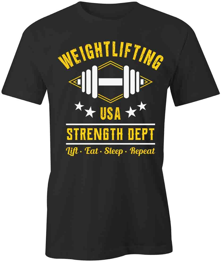 WEIGHTLIFTING STRENGTH DEPT TShirt Tee Short-Sleeved Cotton CLOTHING S1BSA171