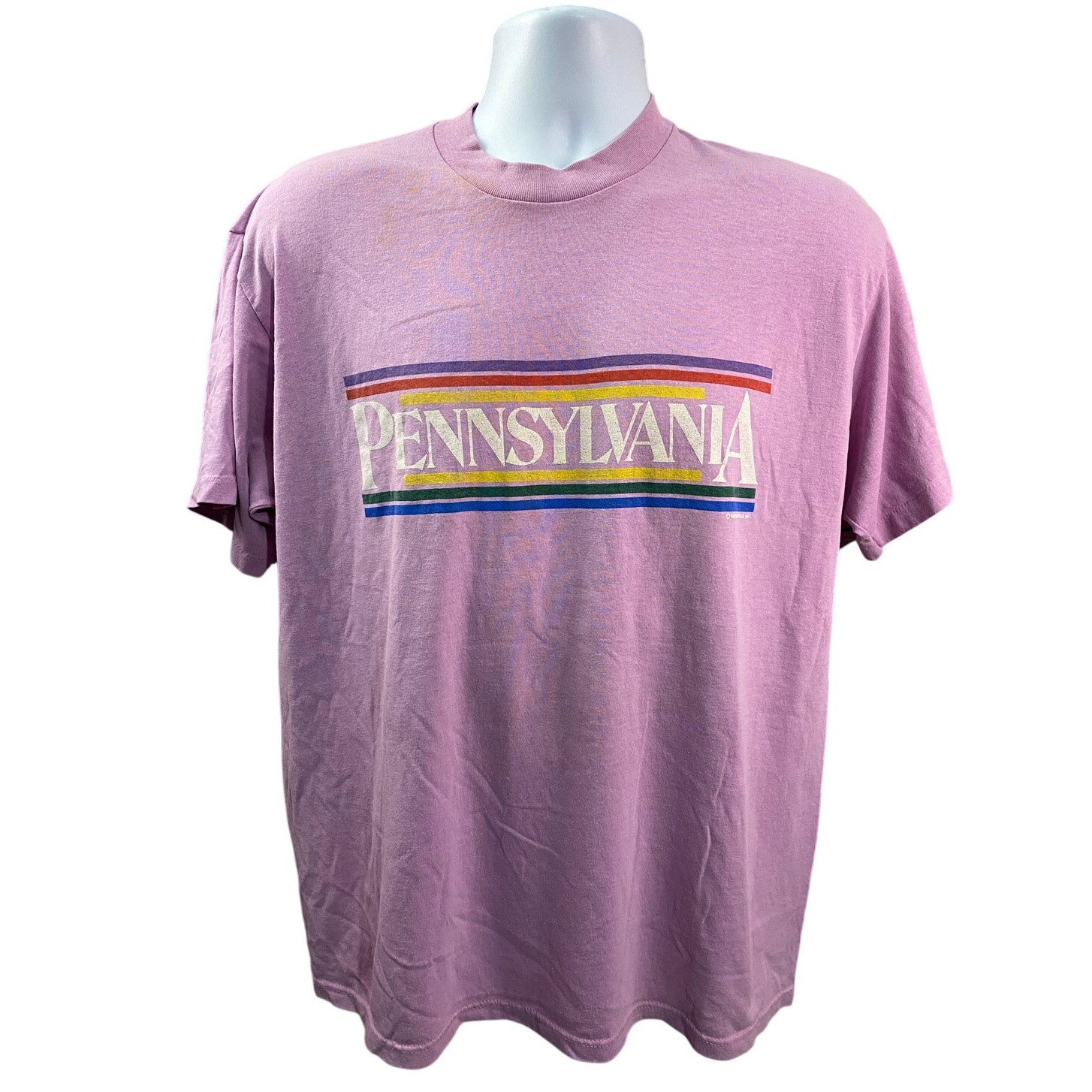 Vintage 19988 dated pink Pennsylvania Shirt XL 21×27 made in USA