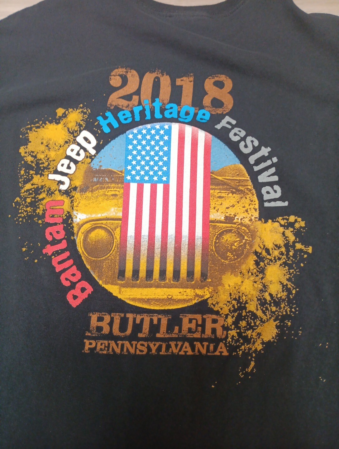 2018 Bantam Jeep Festival Wrangler T Shirt Heritage Festival Butler Pa Large USA