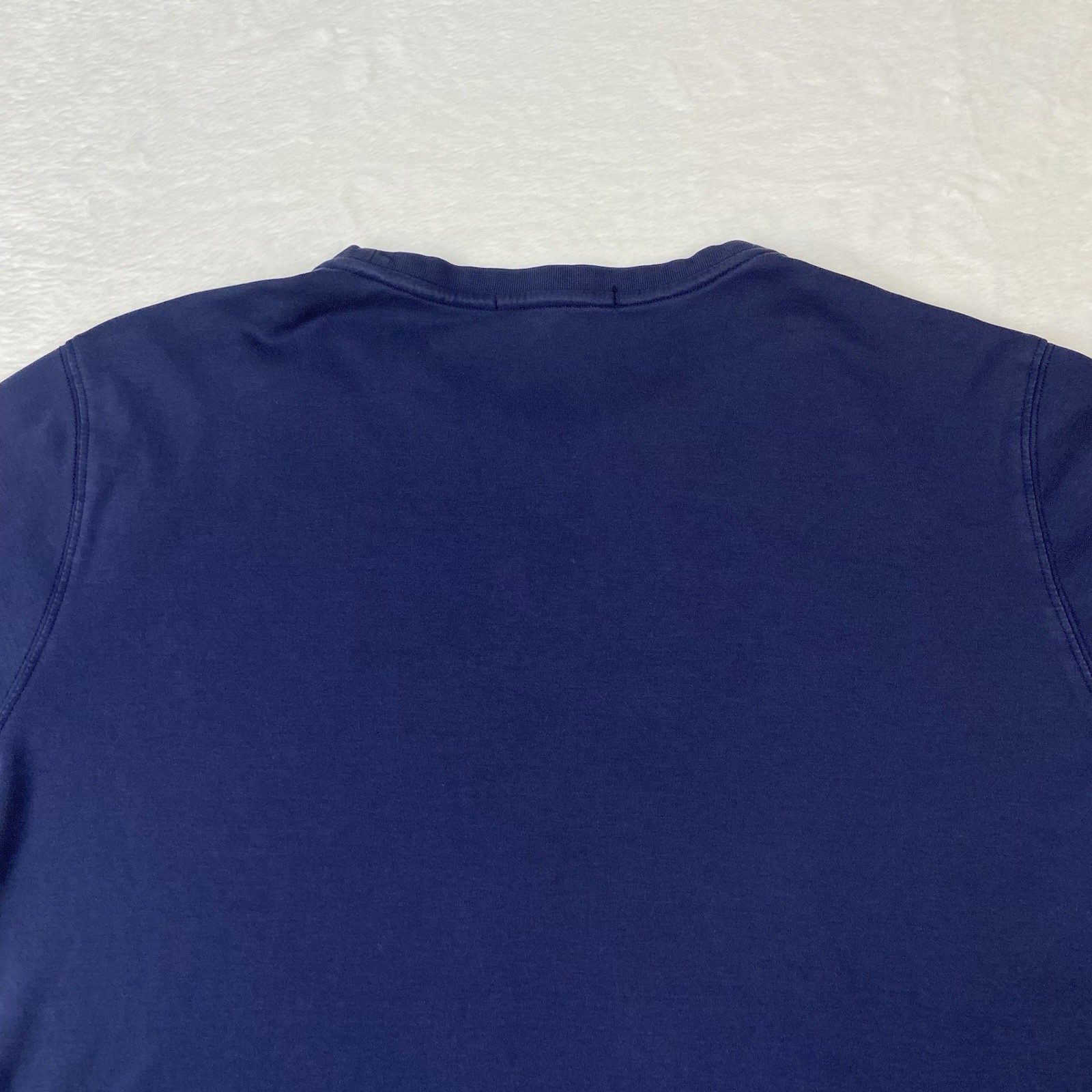Robert Barakett L Navy Blue Pima Cotton Crew Neck Mens T-Shirt Short Sleeve Tee