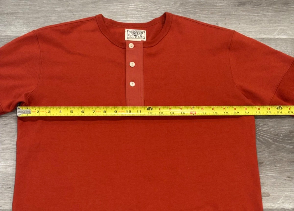Bronson MFG Vintage Short Sleeve Henley Redwood Heritage Workwear Style Mens XL