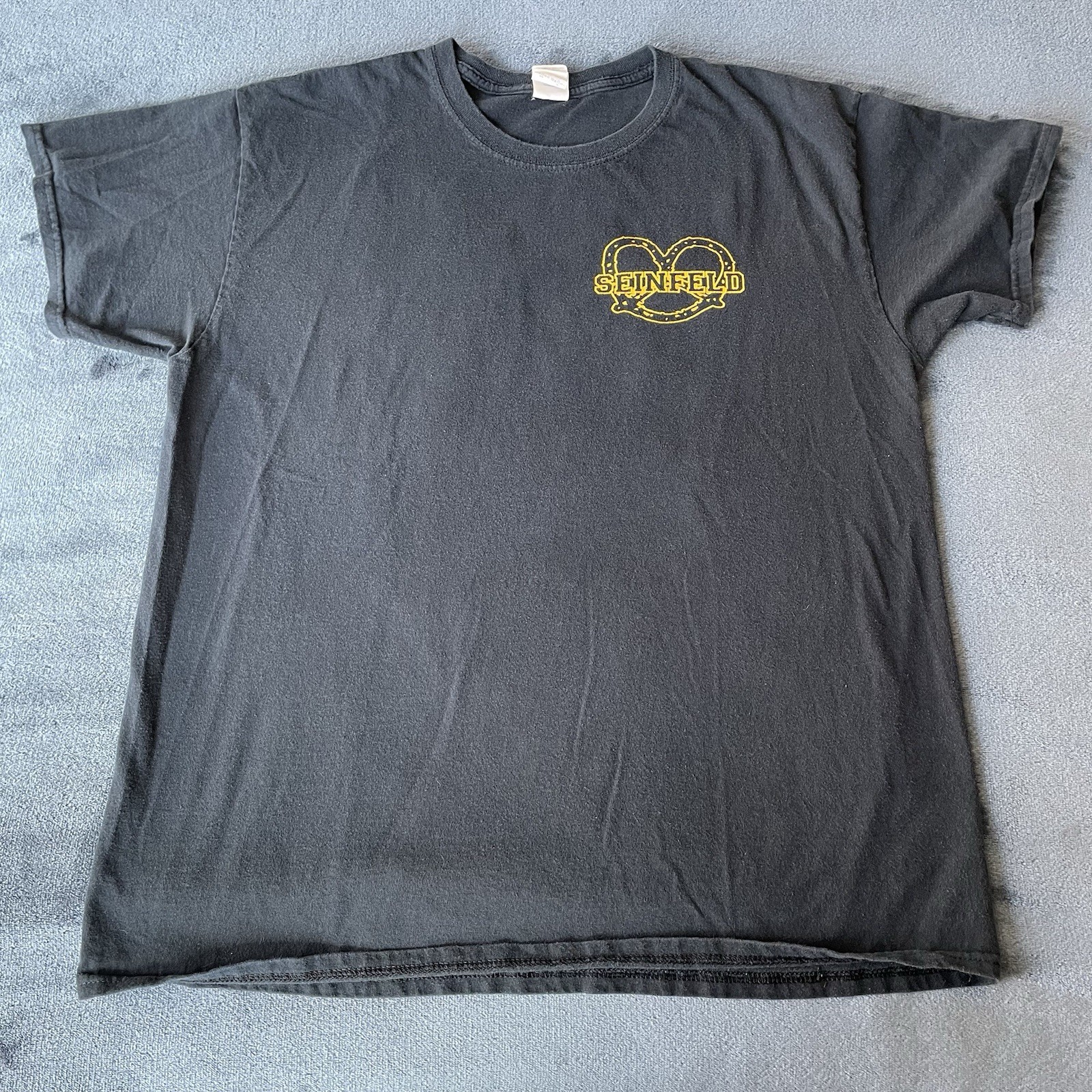Seinfeld New York Crew Short Sleeve Black Logo T-Shirt Large