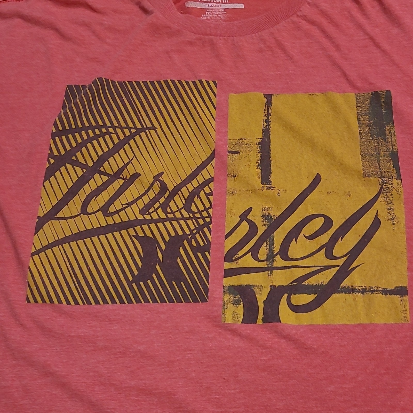 Hurley Graphic T-Shirt Red Men&rsquo;s Large Short Sleeve Classic Crew Neck
